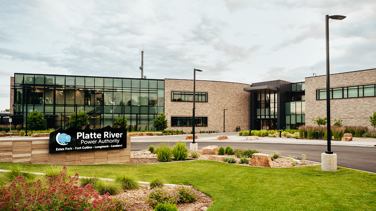 exterior of the Platte River Power Authority headquarters 