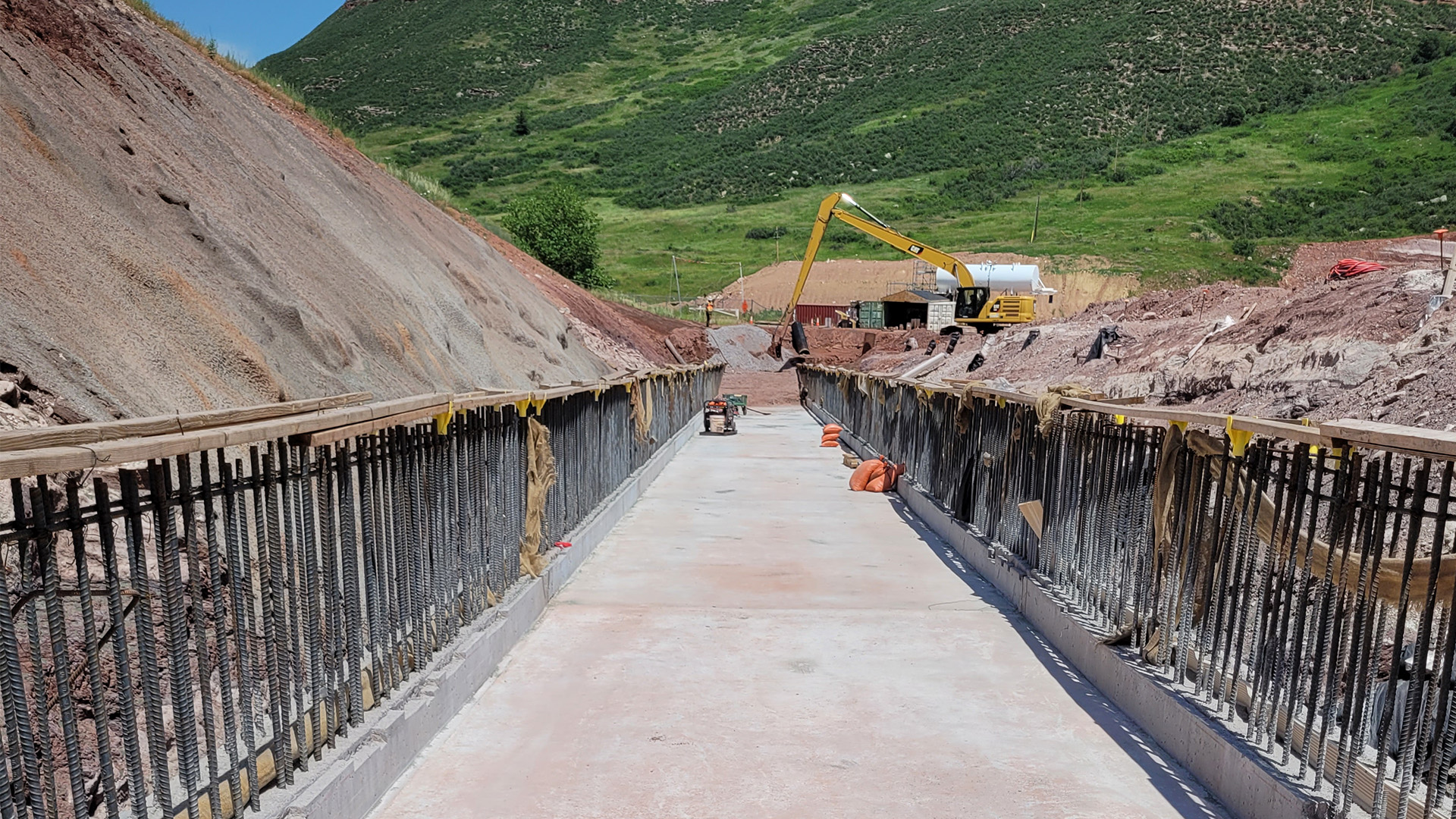 Spillway progress at Chimney Hollow