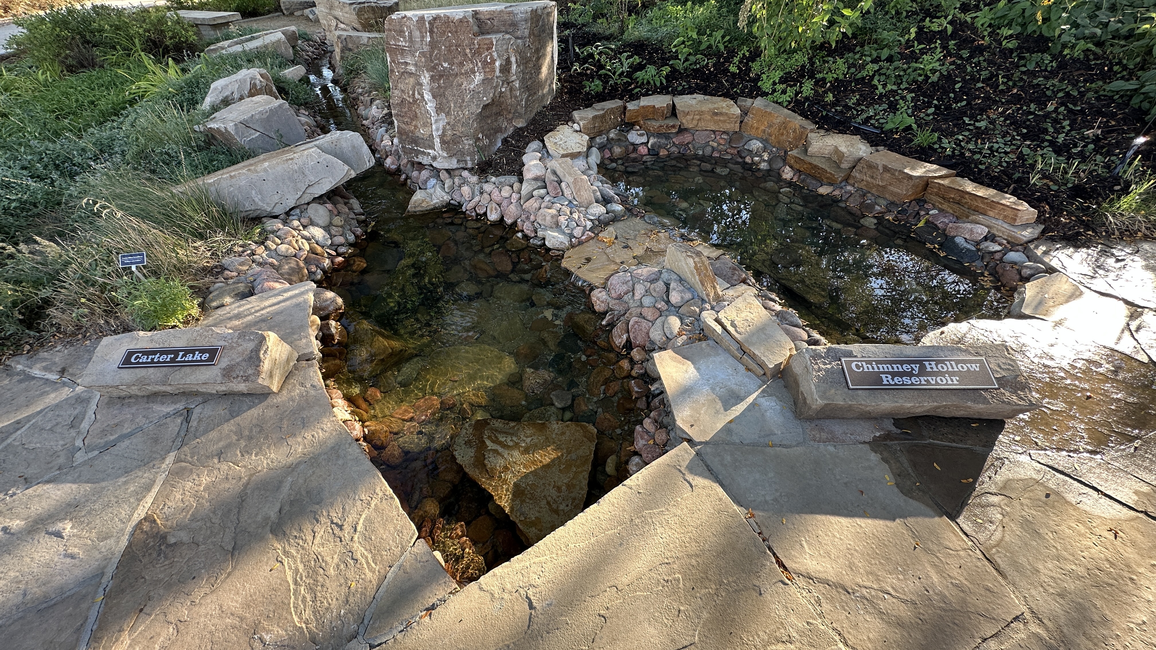 Replicas of Carter Lake and Chimney Hollow Reservoir in the Interpretive Area at Northern Water