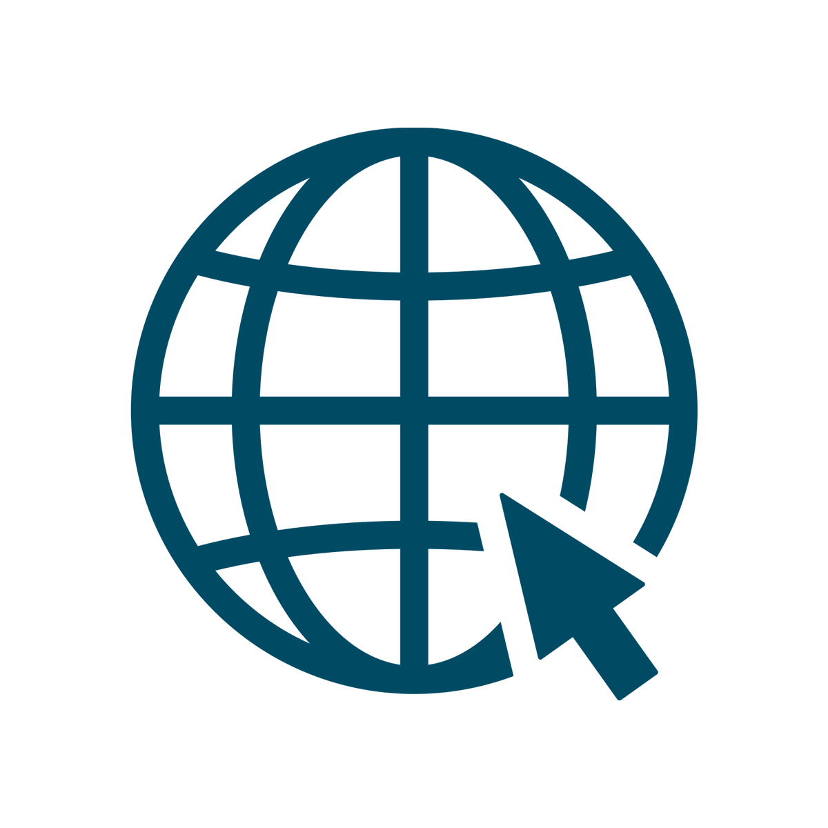 Icon of globe representing the world wide web