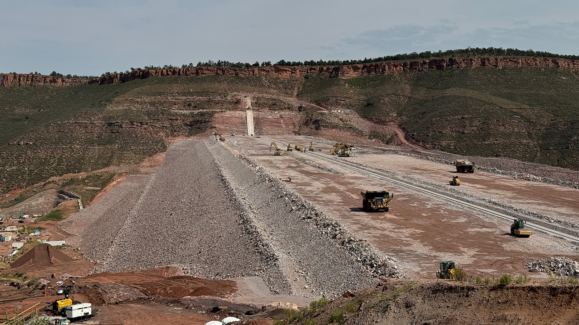 View of the CH main dam looking east taken on 9.5.2024