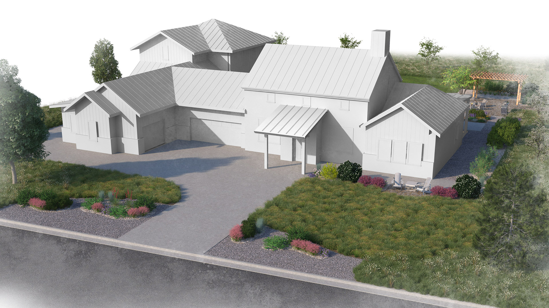 Large Lot 3D rendering