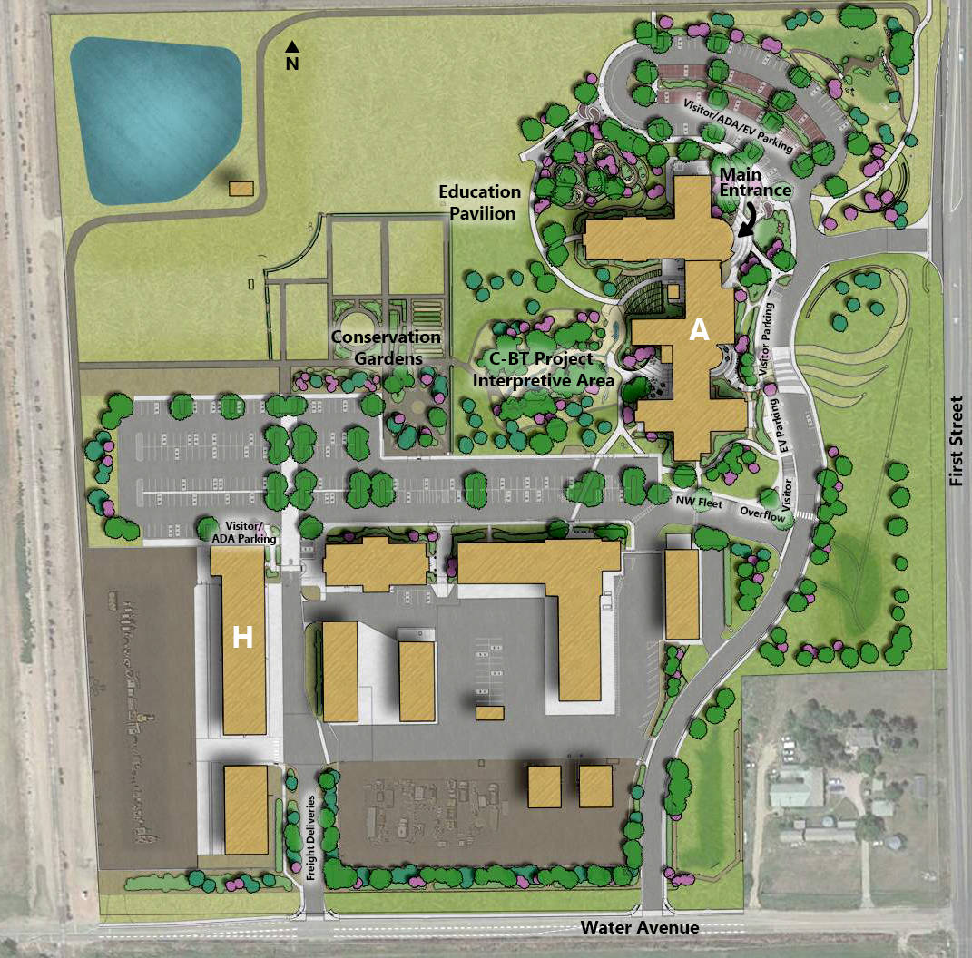 map of Northern Water Berthoud campus 2024